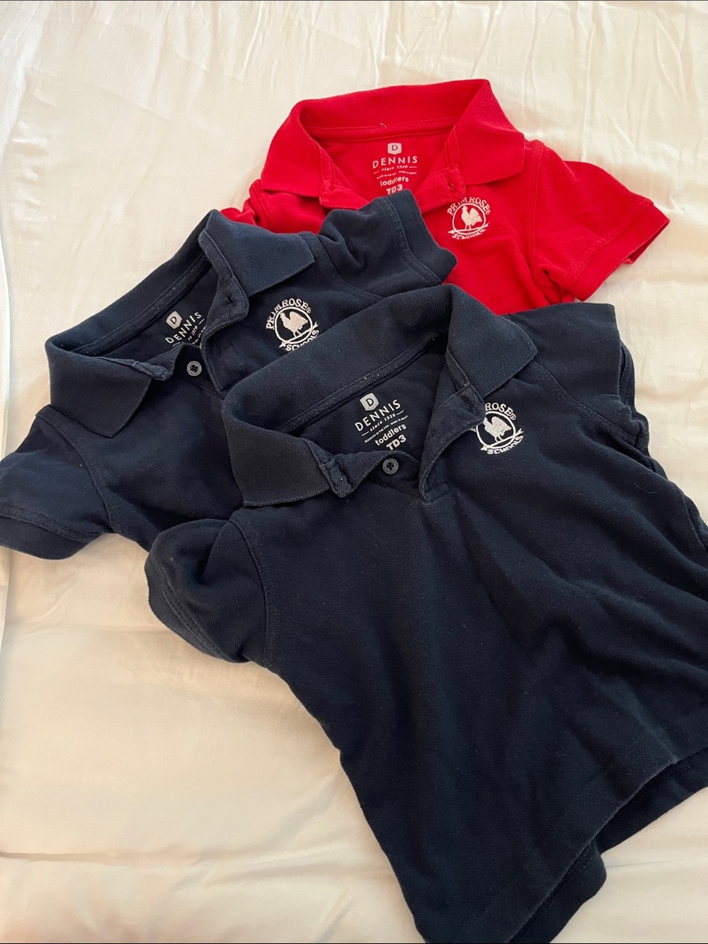 School Uniform Polo Shirt - Navy and Red- Primrose 3T